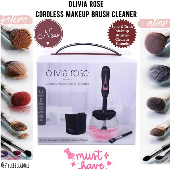 🆕 Olivia Rose Beauty Electric Makeup Brush Cleaner - Picture 1 of 7